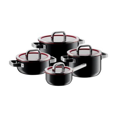 Set de casseroles Fusiontec Functional Black, 4 pièces