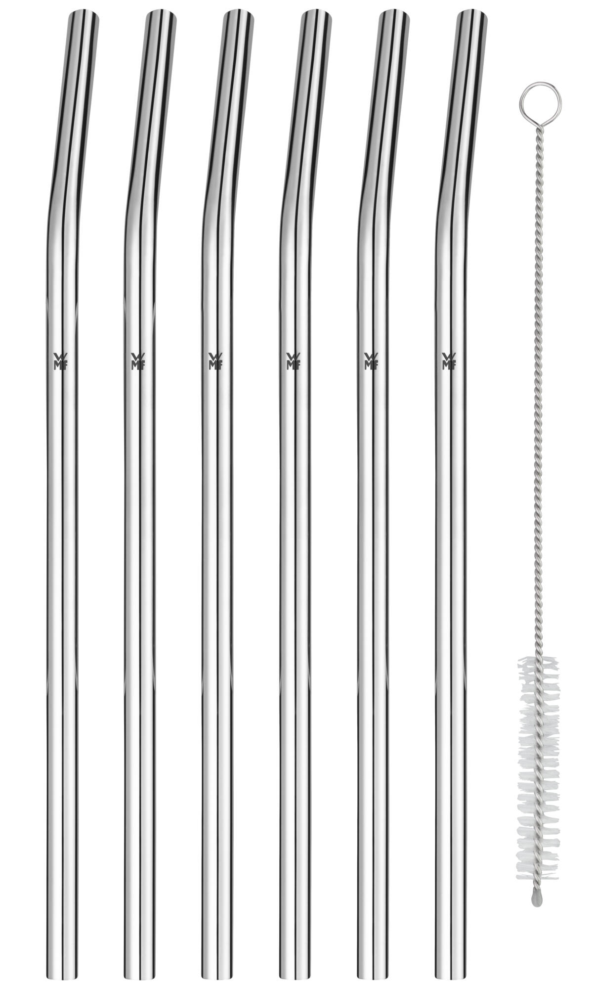 6 rietjes 240 mm met reinigingsborsteltje Baric