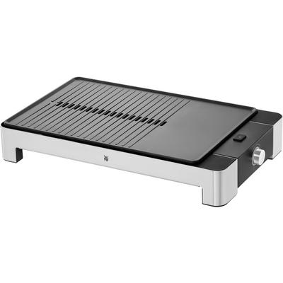 Grilltoestel met platte en geribbelde bakplaat Lono