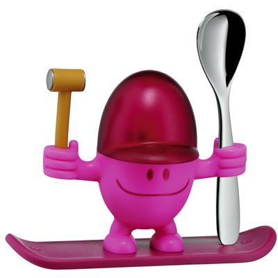 Coquetier McEgg avec cuillère rose, 2 pièces