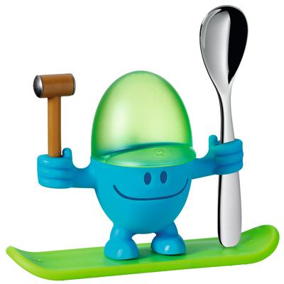 Coquetier McEgg avec cuillère bleu 2 pièces