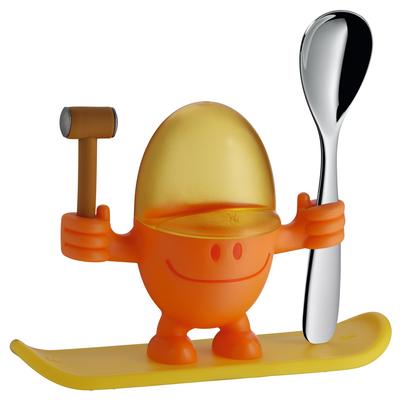 Coquetier McEgg avec cuillère, orange, 2 pièces
